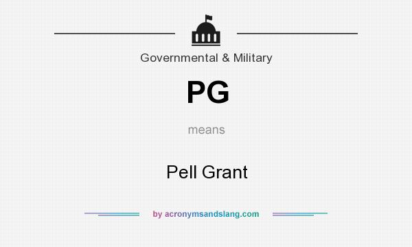 What does PG mean? It stands for Pell Grant