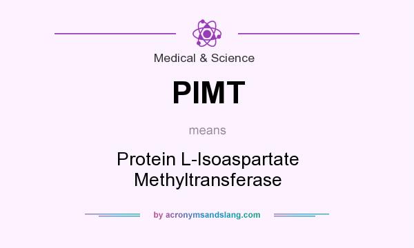 What does PIMT mean? It stands for Protein L-Isoaspartate Methyltransferase