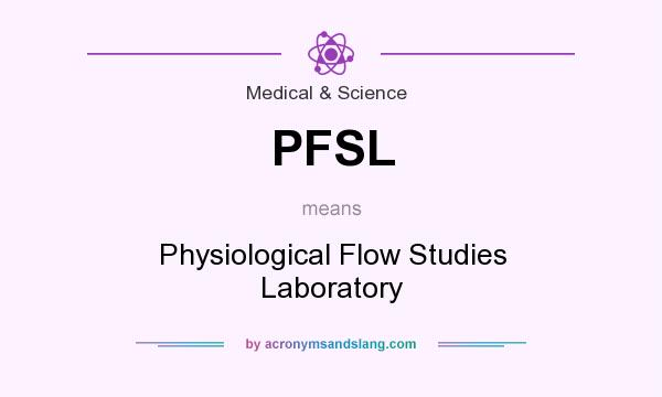 What does PFSL mean? It stands for Physiological Flow Studies Laboratory