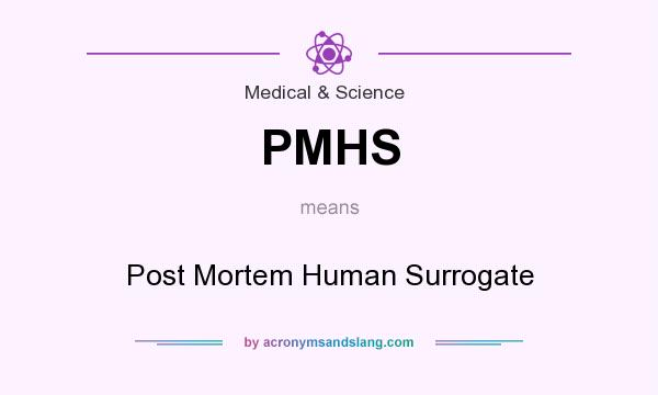 What does PMHS mean? It stands for Post Mortem Human Surrogate