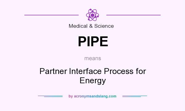 What does PIPE mean? It stands for Partner Interface Process for Energy