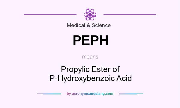 What does PEPH mean? It stands for Propylic Ester of P-Hydroxybenzoic Acid