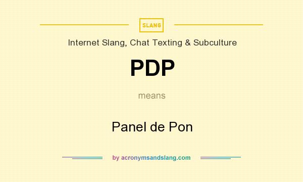 What does PDP mean? It stands for Panel de Pon