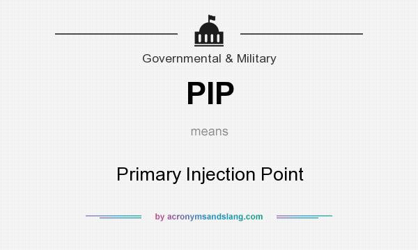 What does PIP mean? It stands for Primary Injection Point