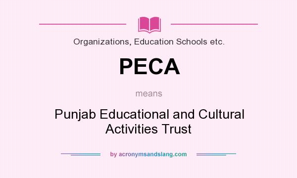 What does PECA mean? It stands for Punjab Educational and Cultural Activities Trust