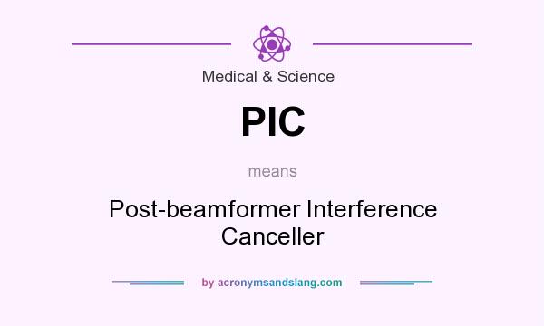 What does PIC mean? It stands for Post-beamformer Interference Canceller