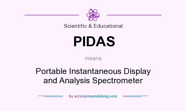 What does PIDAS mean? It stands for Portable Instantaneous Display and Analysis Spectrometer