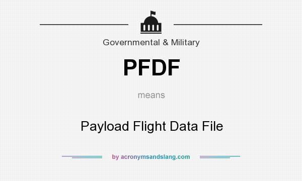 What does PFDF mean? It stands for Payload Flight Data File