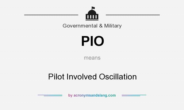 What does PIO mean? It stands for Pilot Involved Oscillation