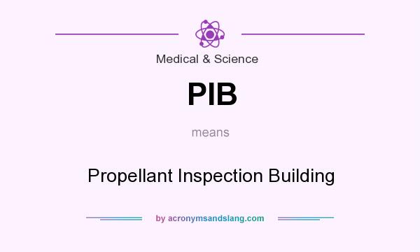 What does PIB mean? It stands for Propellant Inspection Building