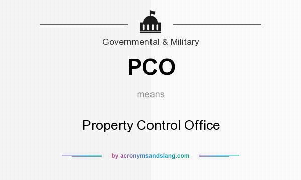 What does PCO mean? It stands for Property Control Office