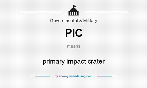 What does PIC mean? It stands for primary impact crater