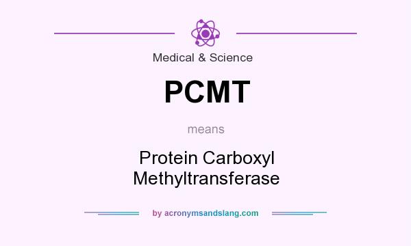 What does PCMT mean? It stands for Protein Carboxyl Methyltransferase