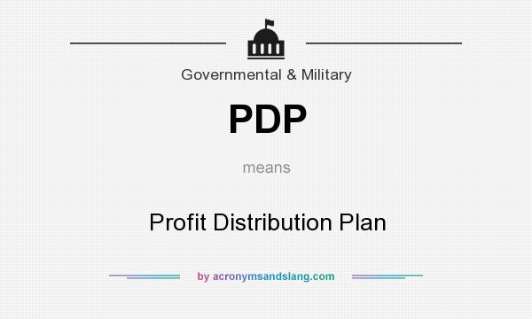 What does PDP mean? It stands for Profit Distribution Plan