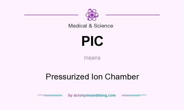 What does PIC mean? It stands for Pressurized Ion Chamber