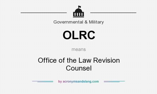 What does OLRC mean? It stands for Office of the Law Revision Counsel
