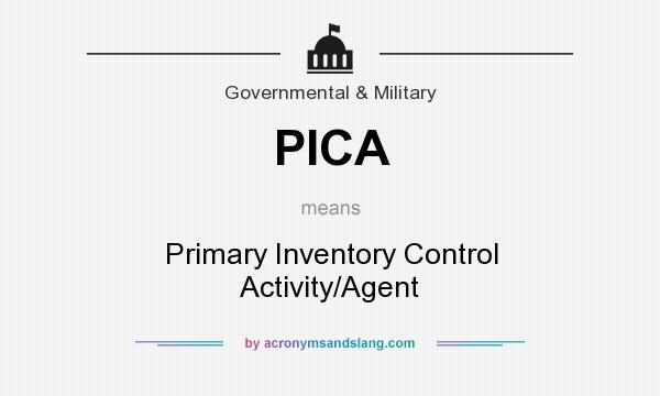 What does PICA mean? It stands for Primary Inventory Control Activity/Agent