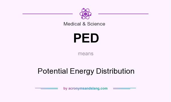 What does PED mean? It stands for Potential Energy Distribution