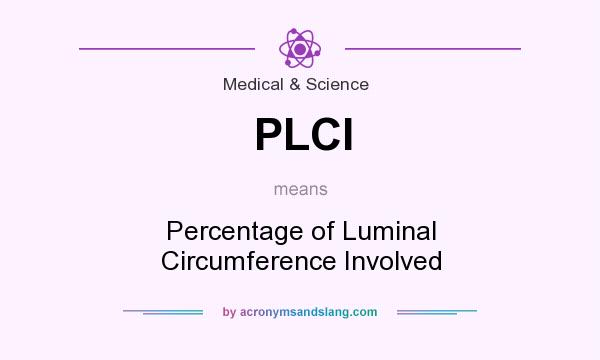 What does PLCI mean? It stands for Percentage of Luminal Circumference Involved