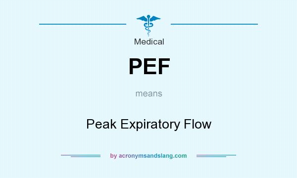 What does PEF mean? It stands for Peak Expiratory Flow