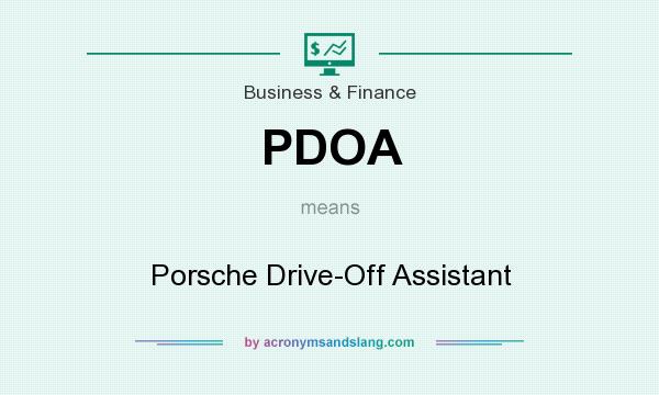 What does PDOA mean? It stands for Porsche Drive-Off Assistant