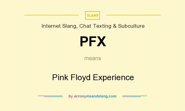 What does PFX mean? It stands for Pink Floyd Experience