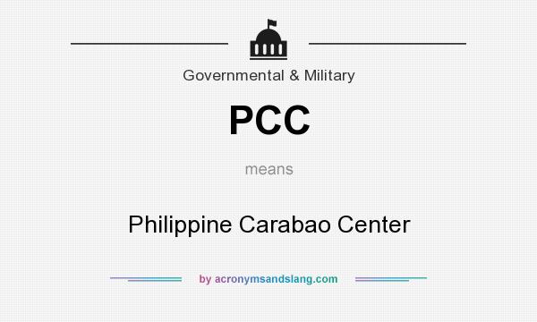 What does PCC mean? It stands for Philippine Carabao Center