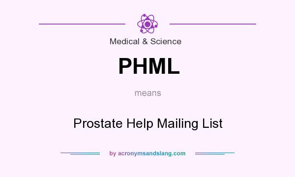 What does PHML mean? It stands for Prostate Help Mailing List
