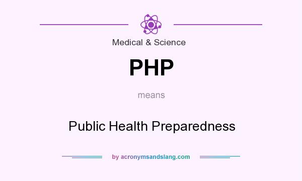 What does PHP mean? It stands for Public Health Preparedness