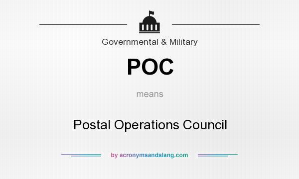 What does POC mean? It stands for Postal Operations Council