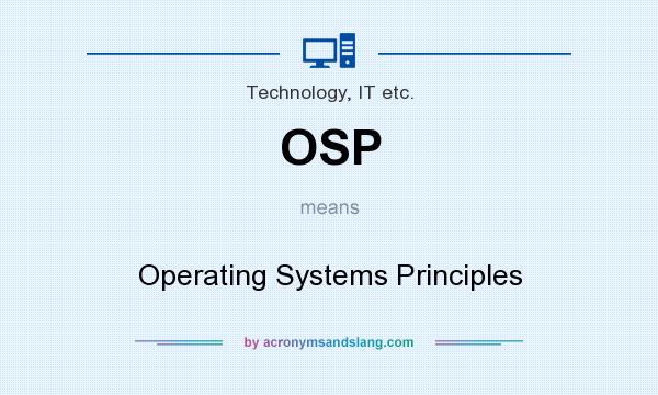 What does OSP mean? It stands for Operating Systems Principles