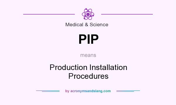 What does PIP mean? It stands for Production Installation Procedures