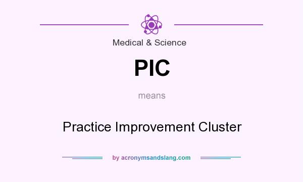 What does PIC mean? It stands for Practice Improvement Cluster