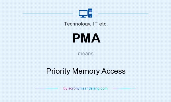 What does PMA mean? It stands for Priority Memory Access