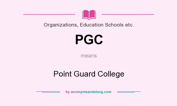 What does PGC mean? It stands for Point Guard College