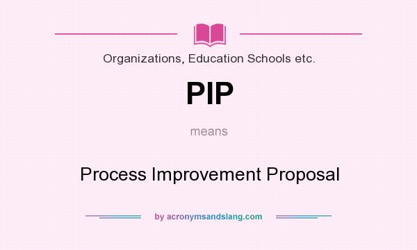 What does PIP mean? It stands for Process Improvement Proposal