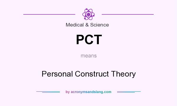 What does PCT mean? It stands for Personal Construct Theory