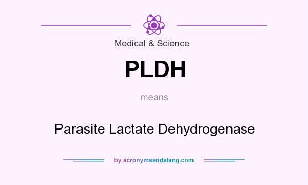 What does PLDH mean? It stands for Parasite Lactate Dehydrogenase