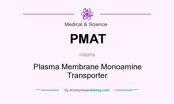 What does PMAT mean? It stands for Plasma Membrane Monoamine Transporter