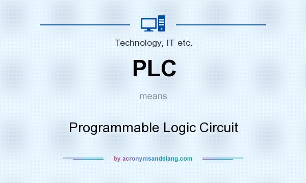 What does PLC mean? It stands for Programmable Logic Circuit