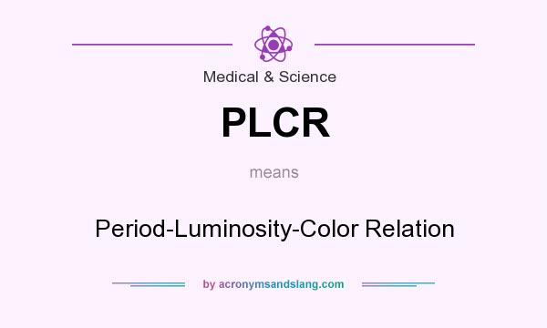 What does PLCR mean? It stands for Period-Luminosity-Color Relation