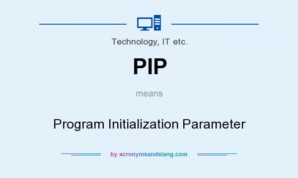 What does PIP mean? It stands for Program Initialization Parameter