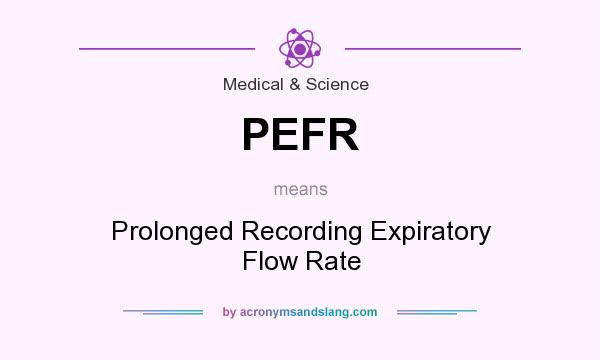 What does PEFR mean? It stands for Prolonged Recording Expiratory Flow Rate