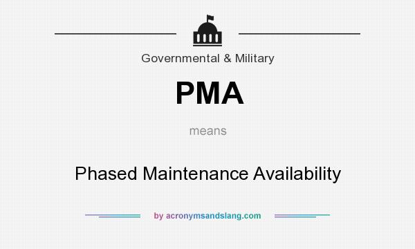 What does PMA mean? It stands for Phased Maintenance Availability