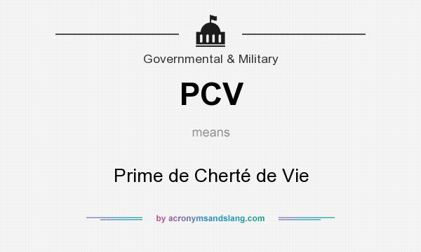 What does PCV mean? It stands for Prime de Cherté de Vie