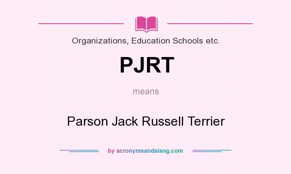 What does PJRT mean? It stands for Parson Jack Russell Terrier