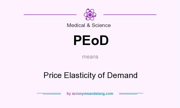What does PEoD mean? It stands for Price Elasticity of Demand