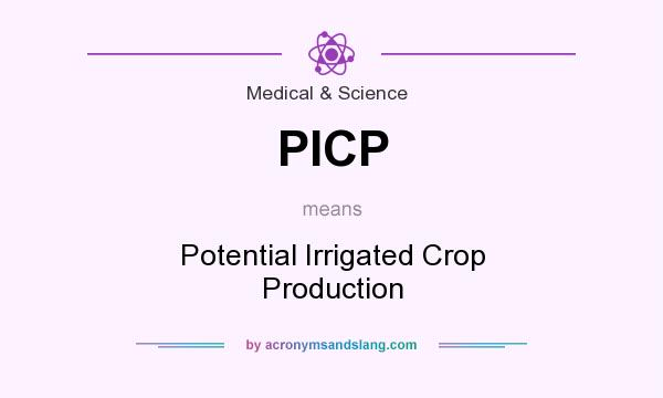What does PICP mean? It stands for Potential Irrigated Crop Production