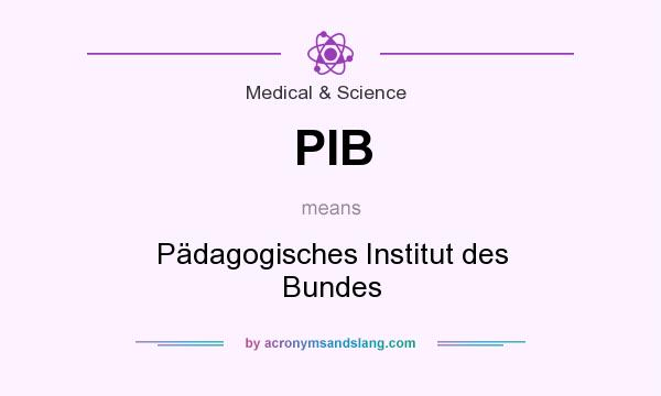 What does PIB mean? It stands for Pädagogisches Institut des Bundes
