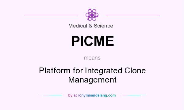What does PICME mean? It stands for Platform for Integrated Clone Management